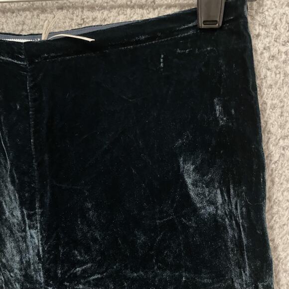 Kimchi Blue Pants Womens 2 Velvet Wide Leg Cropped High Rise Urban Outfitters - Picture 3 of 11